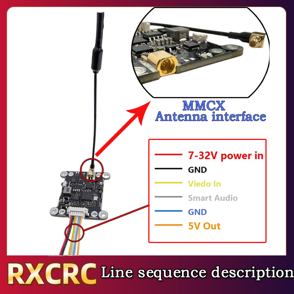 Módulo RXCRC 5.8G 48CH 1.6W VT - Fpv Drone Receiver avaliação e preço